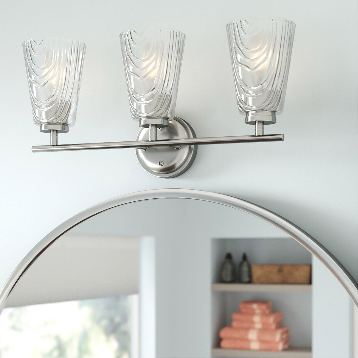 Westwood 3 Light 21.5 inch Polished Nickel Bath Bar Wall Light